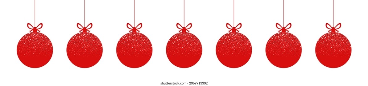 Ilustraciones vectoriales de pancartas navideñas con adornos rojos de Navidad. 