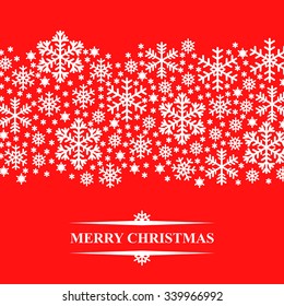 Vector illustrations of Christmas card with snowflakes