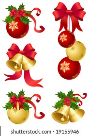 vector illustrations - christmas decor and symbols