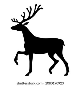 Ilustraciones vectoriales de la silueta de ciervos de Navidad