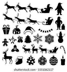 Vector illustrations of Christmas symbols set

