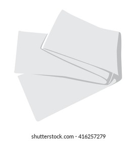 Vector illustrations of clothes. Scarf white