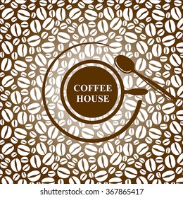 Vector illustrations of Coffee background with cap