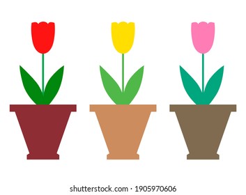 Vektorgrafiken mit Farbtupfer, Blumensymbol