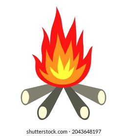 Vector illustrations of colors fire icon