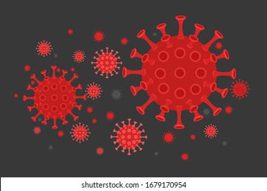 Vector Illustrations concept coronavirus COVID-19. virus wuhan from china sign outbreak.