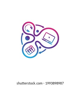 vector, illustrations. cool music logo set. music industry