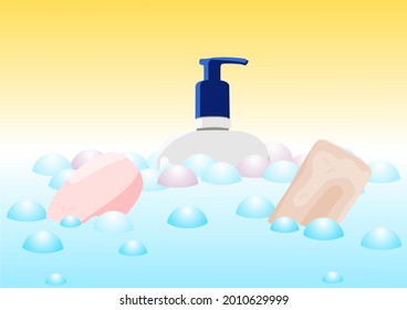 Vector Illustrations of Cosmetic products. Idea for super market banners, advertisement, logos, poster wall, billboard. Easily editable vector.