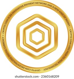 Ilustraciones vectoriales de criptomonedas. logotipo de criptodivisa akropolis-akro. 3 quinquies ilustraciones.
