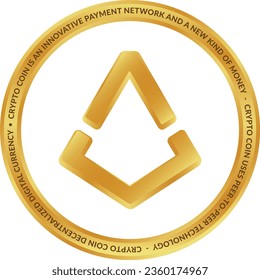 Vector illustrations of cryptocurrencies. augur-rep cryptocurrency logo. 3d illustrations.