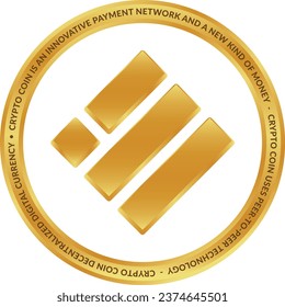 Vector illustrations of cryptocurrencies. binance usd-busd cryptocurrency logo. 3d illustrations.