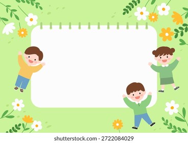 Vector illustrations of cute children.
