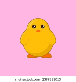 Ilustraciones vectoriales para pato lindo, pato lindo amarillo
