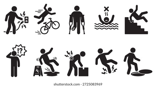 Vector illustrations of daily life challenges and human activities