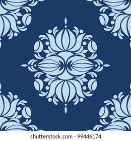 Vector illustrations of damask patterns