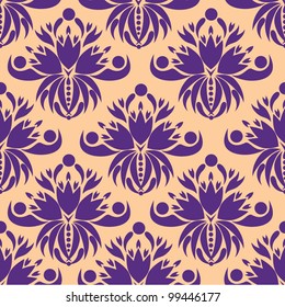 Vector illustrations of damask patterns