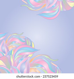 vector illustrations with decorative leaves
