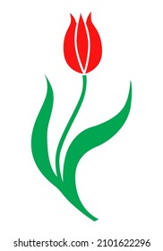Vector illustrations of decorative tulip flower icon