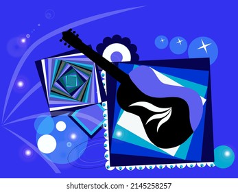 Vector illustrations design with guitar.