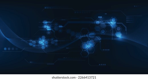 Vector illustrations of digital innovations and technology horizontal space.Futuristic digital technology design concepts.