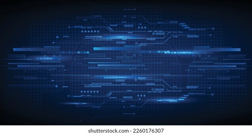 Ilustraciones vectoriales de perspectiva digital con decoración de elementos futuristas y diseños de arte de alta tecnología digital para publicidad y desarrollo de juegos.