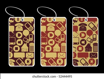 Vector illustrations of discount sale tags