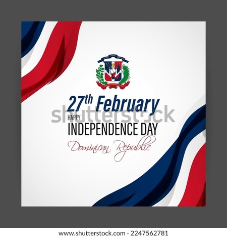 Vector illustrations for Dominican Republic Independence Day 27 February