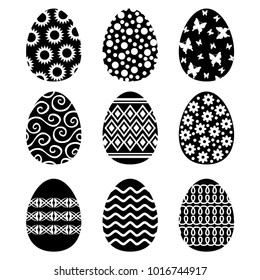 Vector illustrations of Easter decorative eggs set