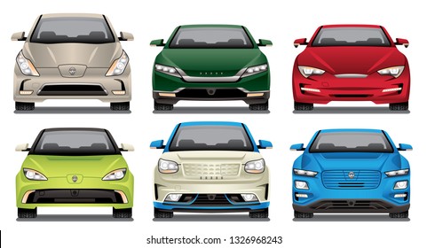 Vector Illustrations of Electric Cars & Crossovers