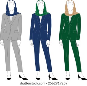 vector illustrations of female employer