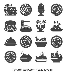 Vector illustrations Food icon set
