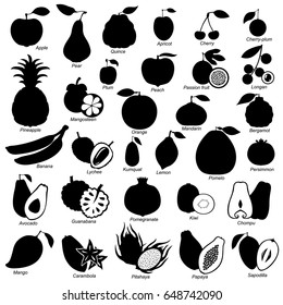 Vector illustrations of fruits set