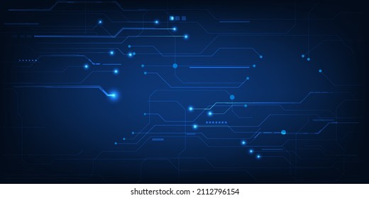 Vector illustrations of futuristic digital communication with circuit grid line.Digital communication innovation technology concepts.