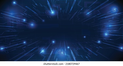 Vector illustrations of futuristic digital element zoom forward space warp movement motion for advertising and game artwork.Futuristic digital innovation and technology concepts.