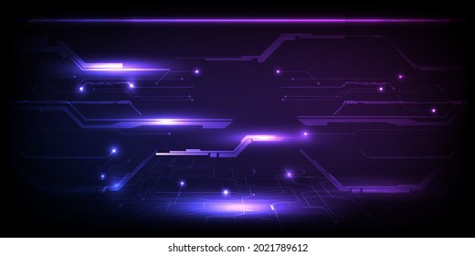 Vector illustrations of futuristic digital Hi-tech neon laser purple lighting digital space for futuristic artwork wallpaper and background.