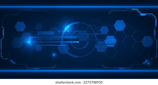 Vektorgrafiken von zukunftsweisender digitaler Innovation und Technologie mit digitalem Element- und Schaltkreis-Technologie für Werbung und Spielkunst.Zukunftsorientierte Technologiekonzepte.
