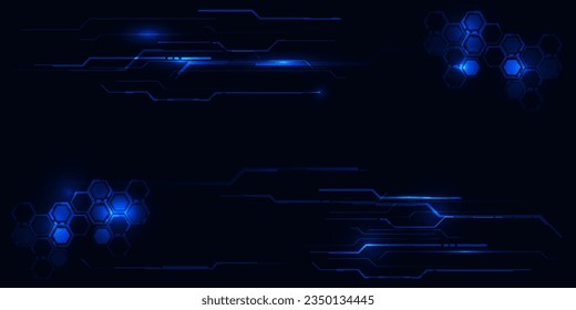 Vector illustrations of futuristic digital technology and digital communications for hi-tech advertising and game artwork.