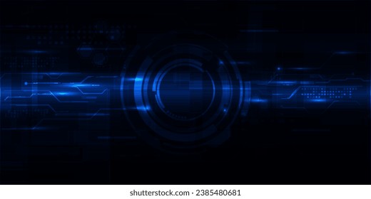 Vector illustrations Futuristic hi-tech digital space and layout with digital HUD and circuit connecting network for product advertising showcase.Futuristic digital technology concepts.