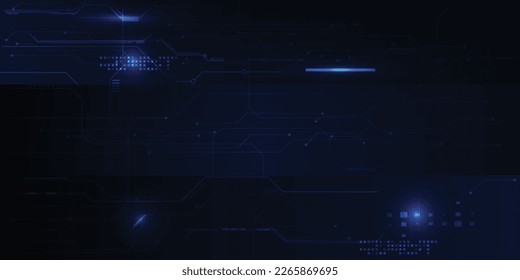 Vector illustrations of futuristic screen display for horizontal layout showcase with optic screen and digital element grid line circuit decor.Future digital innonvation and technolog concepts.