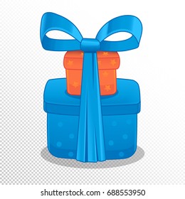 Vector illustrations of gifts with ribbon and bow made in cartoon style. Prize concept isolated on white background. Good for birthday invitation, enter to win prizes banners and borders decoration