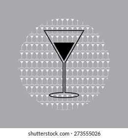 vector illustrations glasses of champagne