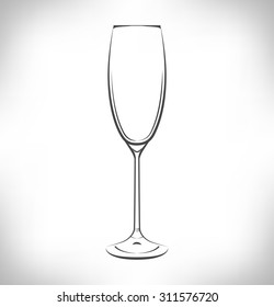 vector illustrations glasses of champagne