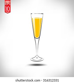 vector illustrations glasses of champagne