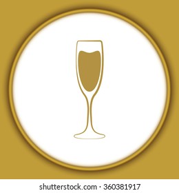 vector illustrations glasses of champagne