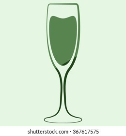 vector illustrations glasses of champagne