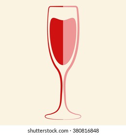 vector illustrations glasses of champagne