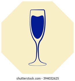 vector illustrations glasses of champagne