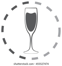 vector illustrations glasses of champagne
