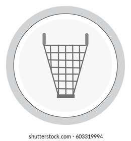 vector illustrations of glossy glass buttons for icons. Shopping trolley in the store.