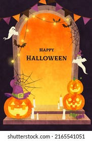 Ilustraciones vectoriales de calabazas y fantasmas de Halloween